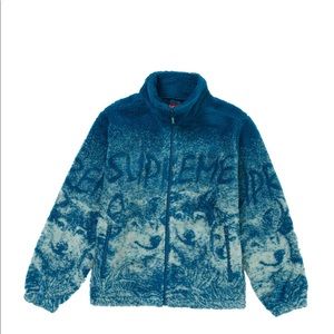 Supreme wolf fleece jacket